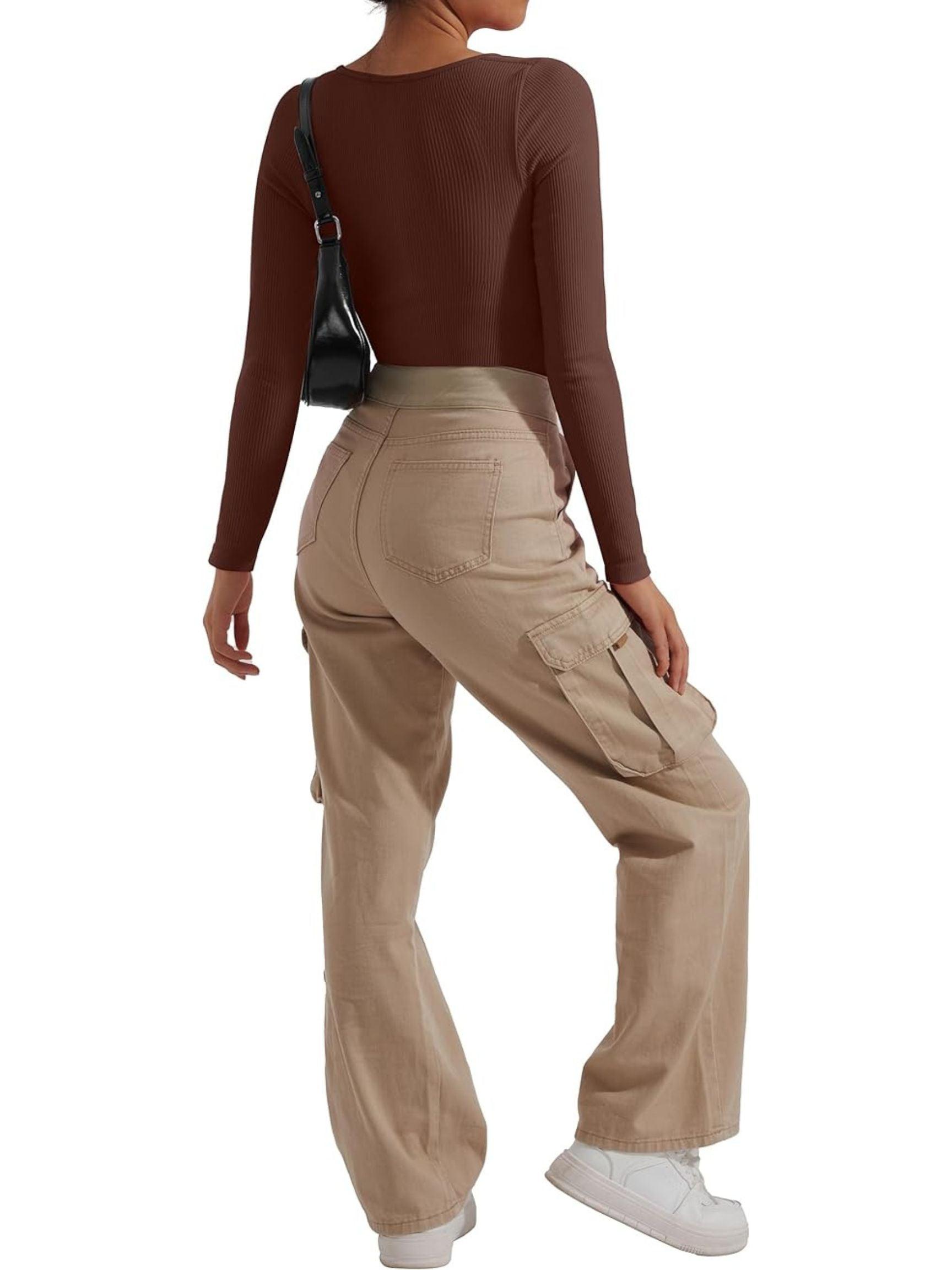 Flash Sales - Ribbed Square Neck Bodysuit - Long Sleeve - SUUKSESS