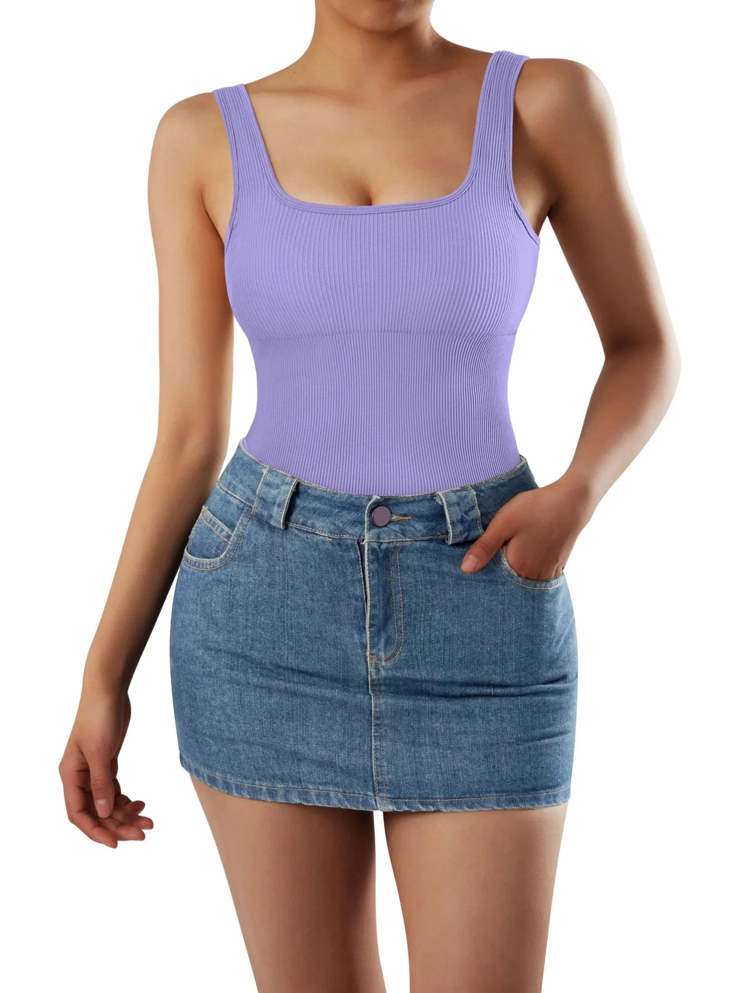 Flash Sales - Ribbed Bodysuit-Clothing-SUUKSESS-Mauve-S-SUUKSESS