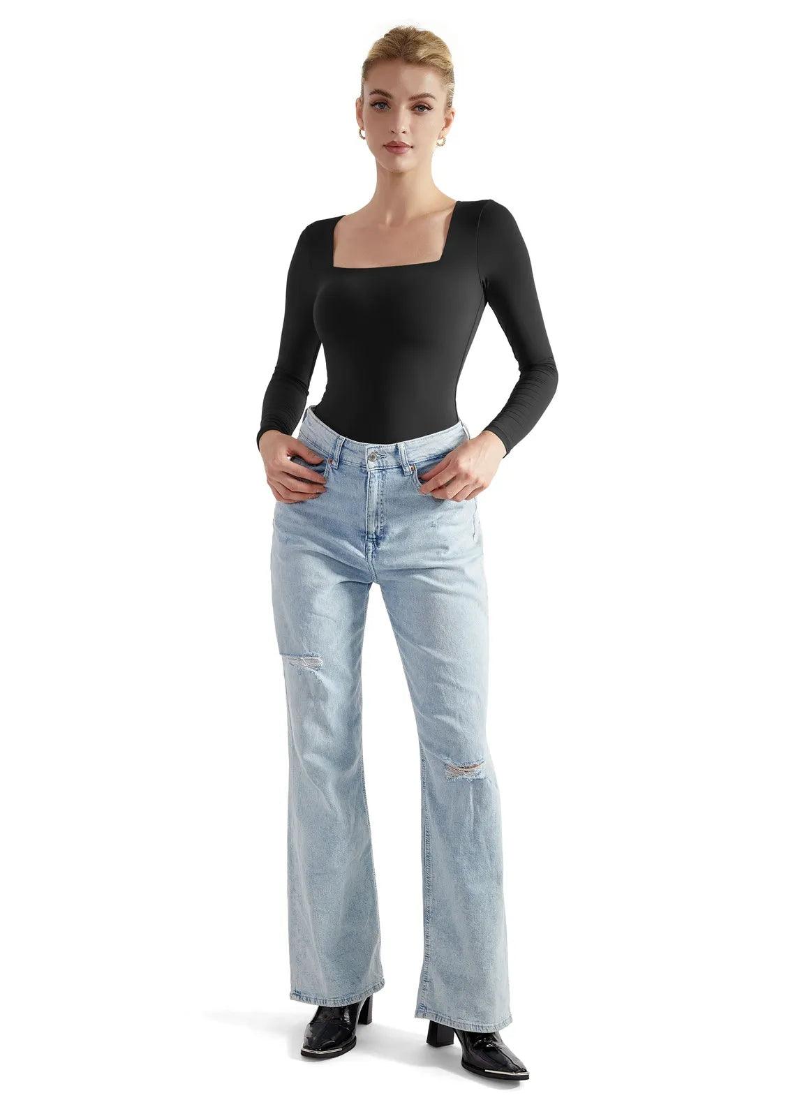 Buttery Soft Square Neck Bodysuit - Long Sleeve